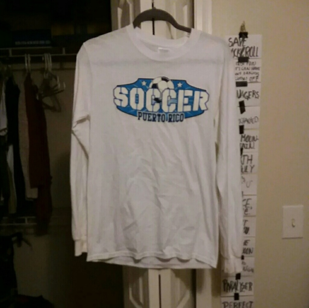 Soccer Long Sleeve White Shirt